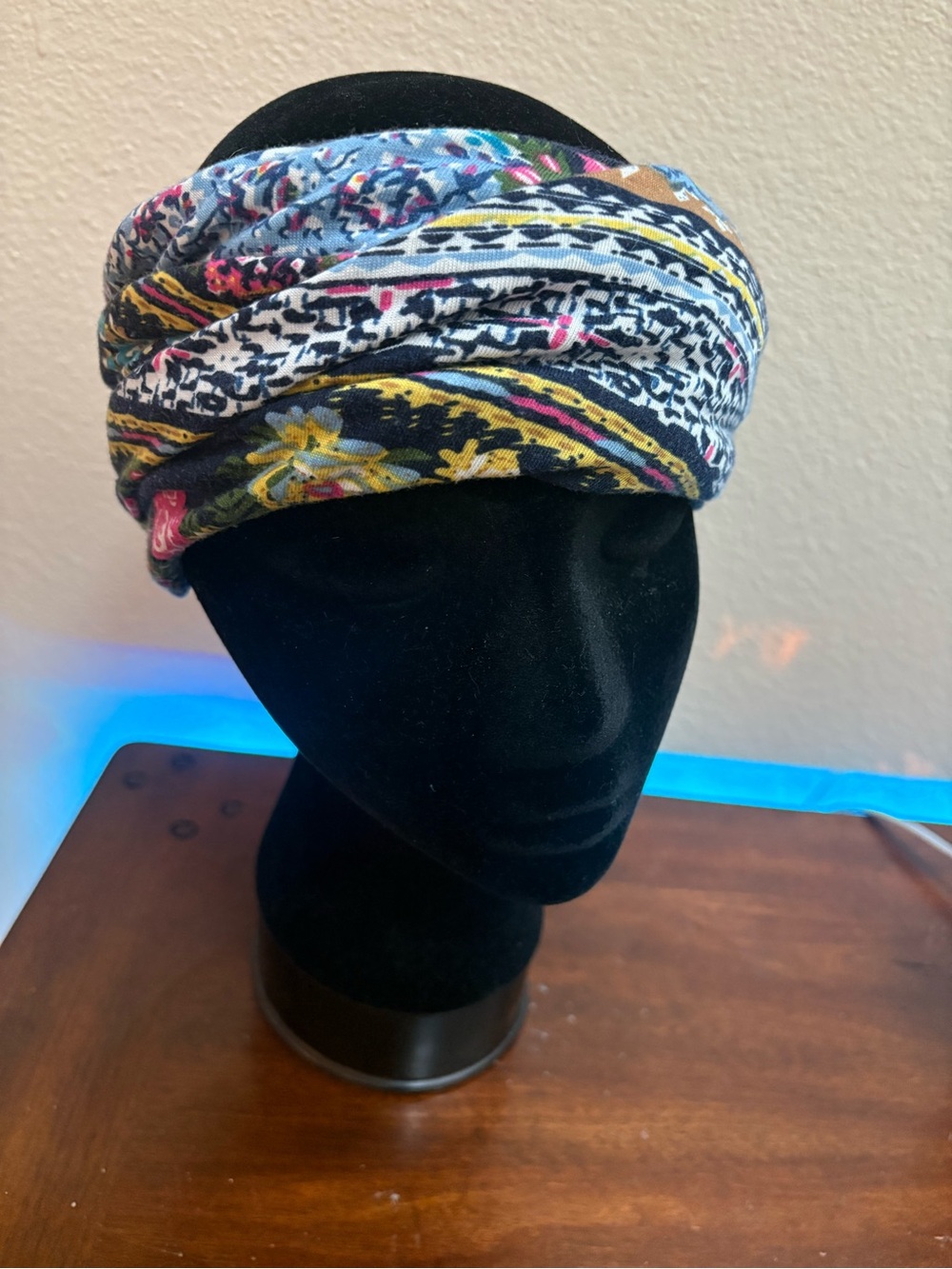 Multicolor Patterned Twist Headband for Women